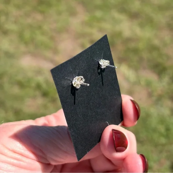 Native American Made Sterling Turquoise Feather Earrings - Picture 6 of 8